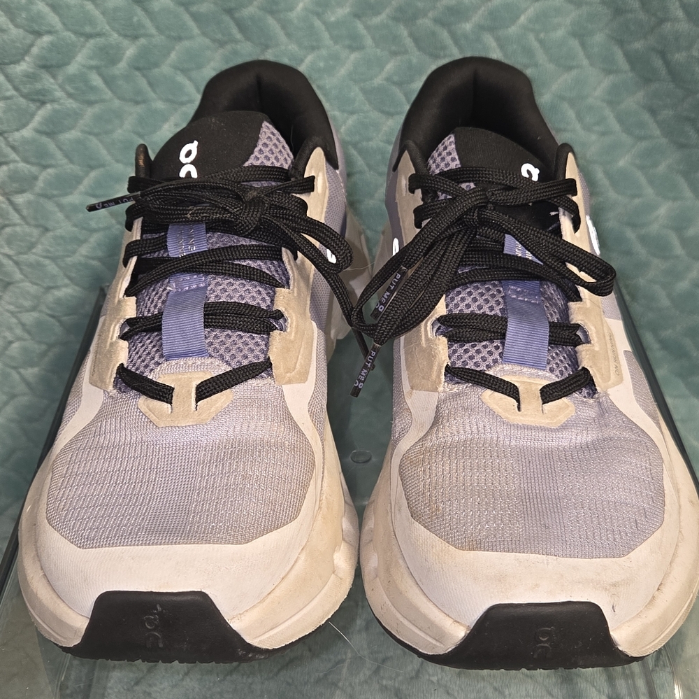 On Running Athletic Shoes - Black, White, and Purple